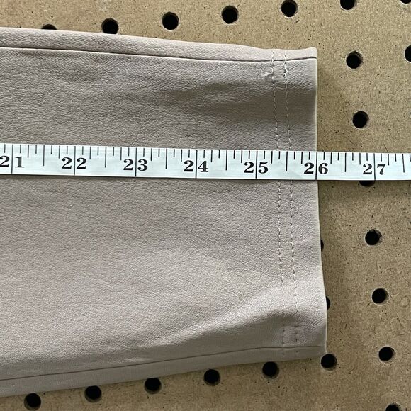 Helmut Lang Pants Womens Size 8 (30x26) Tan Brown Pure Lamb Leather Crashed Slim - Picture 10 of 11